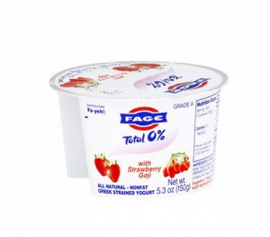 Healthy Snack Fage's Total 0% Strawberry Goji Greek Yogurt
