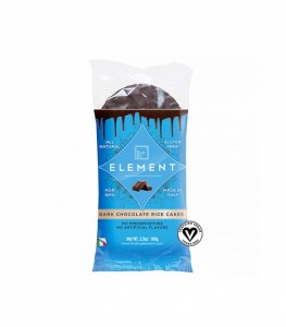 Healthy Snack element all natural gluten free dark chocolate rice cakes
