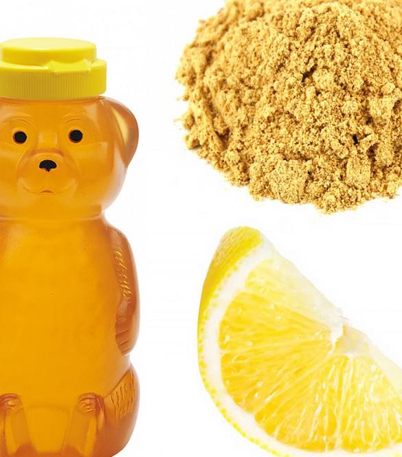 Honey, lemon and grated ginger rejuvenate skin