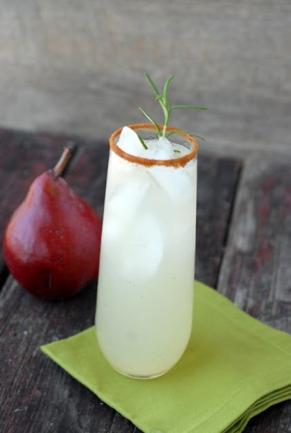 ginger pear snap cocktail - Thanksgiving
