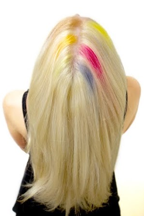 multi colored hair after