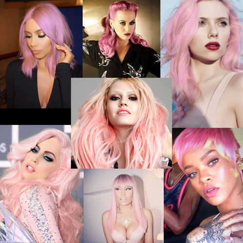 celeb pink hair color