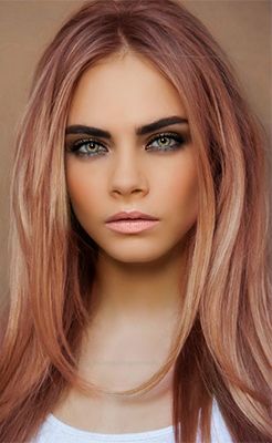2015 Hair Color Trend Watch : Rose Gold